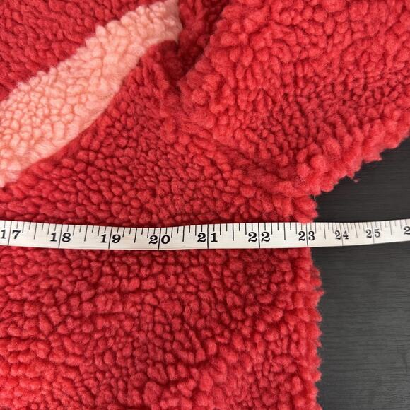 Nike Sherpa Fleece Jacket Womens XS Swoosh Logo Zip Up Teddy Bomber Cozy Pink - Picture 8 of 10